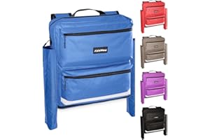 AbleWear Mobility Scooter Bag with Crutch Pockets – Blue | Mobility Scooter Accessories | Expandable Storage | Disability Aids | Scooter Bag | Electric Mobility Scooter Bag | Bag for Mobility Scooter