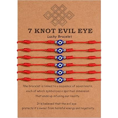 Bracciale Sacro Hamsa Mano Malocchio Blu Intrecciato STRING - Foto 4