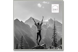 HAES DECO - Cornice per Foto/portafoto da Parete/cornici Foto da Parete/portafoto Moderni in plastica Easy Frame Argento 50x50 cm - EF18S