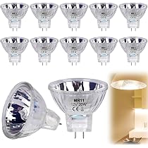 Ampoules Halogènes MR11 GU4 12V 20W - Lot De 6 - Dimmable, Blanc Chaud 2700K - Pour Spots Encastrés