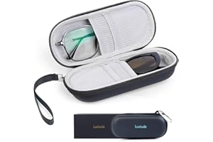 Luxtude Double Glasses Case Hard Shell, Double Eyeglass Case Dual Sunglasses Cases, Travel Sunglasses Organizer for Women Men