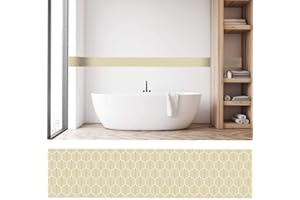 SETECIENTOSGRAMOS Cenefa auto-adhesiva | Decoración de pared cocina & baño, 5 m x 15 cm | Gold
