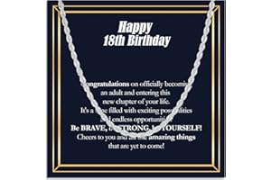 Twutqel Silver Chain Necklace 16th 18th 21st Birthday Gifts for Men Boys, Twist Rope Necklace 50cm Chain, Mens Jewellery Gifts for Son Grandson Nephew Brother Boyfriends