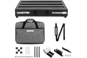 GHOSTFIRE Pedaliera per chitarra fantasma Fire in lega di alluminio, effetto 1,2 kg, 42,9 x 30,5 cm, con borsa per il trasporto, serie V (V-STANDARD 1.0)