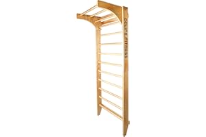 CCLIFE Espalier en Bois Echel Suedois Espalier Gym pour Adulte et Enfant Capacité de Charge 100KG