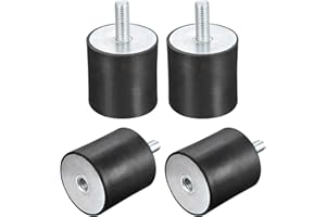 sourcing map 4pcs Silent Bloc M10 Mâle/Femelle Support Caoutchouc Amortisseur Vibration Isolateur Choc Absorbeur D50mmxH50mm