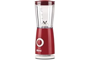 Girmi FR03 Frullatore Elettrico, 170W, 4 Lame In Acciaio INOX, 400 ml, Rosso
