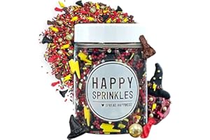 ‎HAPPY SPRINKLES Happy Sprinkles World of Magic 90g - Bunter Streusel Mix mit Schokolade - Tortendeko Essbar mit Magischen Motiven - Deko für Kuchen, Kekse & Eis