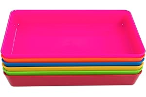 Betzold - Set di vassoi per materiali - 6 vassoi di stoccaggio Vassoi di plastica Vassoi per l'artigianato