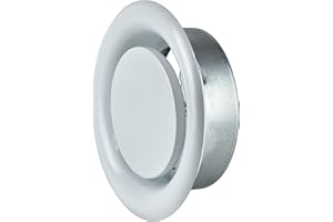 STEINBERG14 Blanco Ø 150mm Difusor de Extractor Para Pared o Techo con Valvula de Disco, de Acero