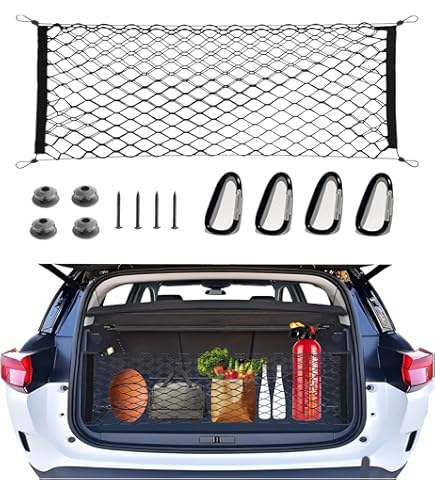 Envelope + Floor Style Automotive Elastic Trunk Mesh Cargo Net For Volvo Xc40 2018 2024 - View #7
