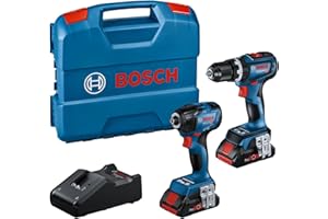 Bosch Professional 18V System Combo Kit: GSB 18V-90 C + GDR 18V-210 C (incl. 2X 4.0Ah ProCORE Batteries, Charger GAL 18V-40, in L-Carrying Case)