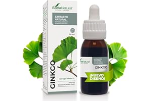 Soria Natural Ginkgo Biloba Extracto - Promueve la Salud Cognitiva, Memoria, Concentración y Mejora la Circulación - Salud Cerebral y Salud Circulatoria - Bote de 50ml