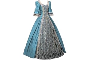 LUSHAASD 1800s Rococo Dresses for Women UK Renaissance Dress Victorian Ball Gowns Costumes Medieval Vintage Tea Party Prom Dress