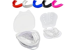 FEEDO Mouthguards for Sports Gum Shield Kids Professional Mouth Guard Boxing Jaw Protection Slim Fit with Case Rugby Martial Arts Judo Karate MMA Muay Thai Hockey Football Sport Mouthguard Adults Men Junior