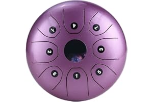 summina 5,5 Pollici Tamburo Della Lingua D'Acciaio Tasto C A 8 Note Handpan Drum Steel Pocket Drum Strumento A Percussione Con Mazze Borsa Da Trasporto Per Meditazione Yoga Educazione Musicale
