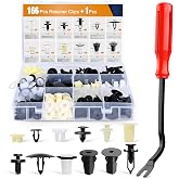 GOOACC 166 Pcs Car Retainer Clips &Screw Grommets - 12 Most Popular Sizes & Applications for GM, Toyota, Honda, Nissan, Mazda