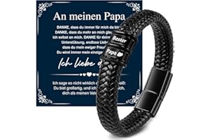 Meleager Geschenke für Papa, Armband Herren Leder mit Gravur - Bester Papa, Armbandschmuck als Geschenk Weihnachten, Vatertagsgeschenk, Geburtstagsgeschenk für Väter