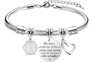 HEYEJET Geburtstag Geschenke für Frauen Mädchen Armband Geburtstag Charme 10. - 19. 21. 30. 40. 50. 60. Geburtstag Armband für Tochter Nichte Schwester Freund Jugendliche Mädchen Mun Tante