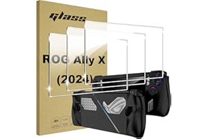 Lemxiee Cristal Templado para Asus ROG Ally X Protector pantalla [3 pieza] HD vidrio templado Protector pantalla para ROG Ally X (2024)