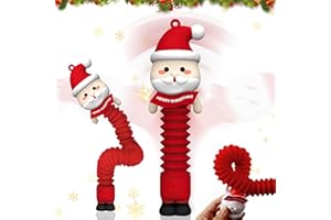 GYTERA Christmas Pop Tubes Fidget Toy, Sensory Toys for Autism, Novelty Sensory Tubes Toddler Toys, Large Fidget Toys for Girls Boys, Christmas Tree Decorations Party Bag Fillers for Kids (Santa Claus)