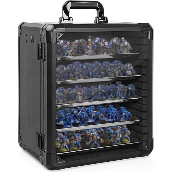 Tablettkoffer Für Miniaturensammler Jucoci Transportkoffer Für Miniaturen – Mit Metall-Tabletts & Höhenverstellbaren Fächern Tablettkoffer Für Tabletop