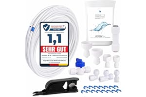 smardy ZO003 Set di collegamento per d'alimentazione dell'acqua - 15m tubo frigorifero 1/4" valvola di ritegno raccordo connettori per frigoriferi Side by Side osmosi inversa filtro Kit connessione