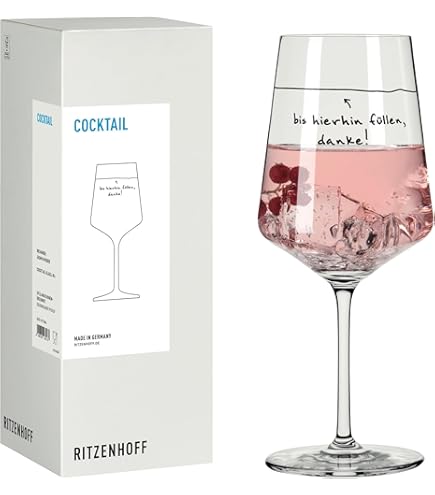 RITZENHOFF Cocktail-Glas 2er Set 500ml - Vespa Motiv, Bunt - Made In Germany