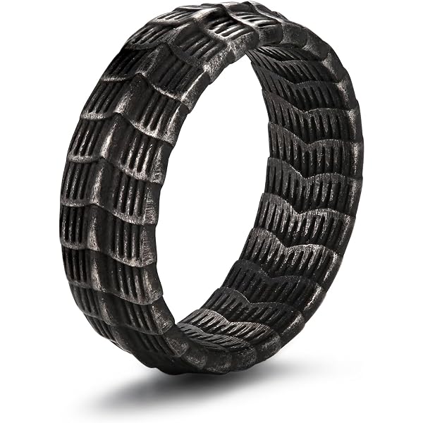 Jewelry Legit Anello Millepiedi Gotico In Acciaio Inossidabile - Design Drago E Teschio Punk Per Uomo E Donna (Taglia 7-13) Handmade Gothic Jewelry - 8