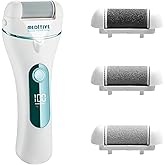 MEDITIVE electric foot callus remover with 3 Interchangeable Head Rollers, Rechargeable for Foot Care, Callus & Dead Skin Rem