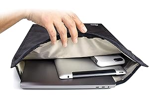 NGLVKE Faraday Tasche für Handyhülle, Autoschlüssel, Telefon, Tasche für Kreditkarten, Anrufe, WiFi, GPS-Schutz 35 * 45cm Schwarz