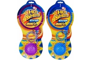 HOT BARGAINS Light Up Skip Ball | Flashing Ankle Spike Ball Assorted Color | Skipping Toy for Outdoor Game Beach Party, Kids party, Summer Game