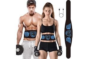 WARDBES Bauchmuskeltrainer, ABS Trainingsgerät, Professionelle USB Muskelstimulator,EMS Muskelstimulation Elektrostimulation, Elektrische Bauchmuskeltrainer Massagegerät für Damen