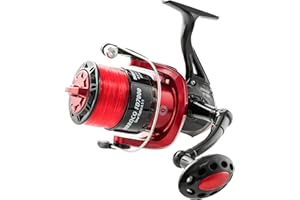 FISHZONE SIRROCO FD7000 SURF Front Drag Fixed Spool Fishing Reel (Pre Spooled with 20lb Line) - For use on Sea Surf