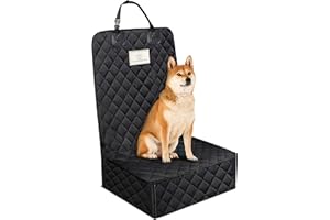 AMZPET Pokrowiec na przednie siedzenie samochodowe dla psów (uniwersalny: 50 cm) - odporny na zarysowania i antypoślizgowy pokrowiec na siedzenie samochodowe - wodoodporny pokrowiec na siedzenie