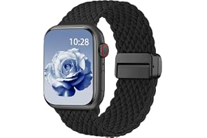 Flätade armband, kompatibla med Apple Watch-armband, 38 mm, 40 mm, 41 mm, 42 mm, 44 mm, 45 mm, 46 mm, 49 mm, dam, herr, magne