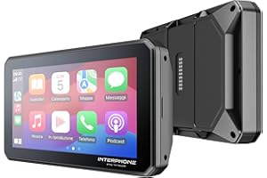 INTERPHONE SYNC55B, Smart Display per moto BMW, Schermo moto Wi-Fi e Bluetooth da 5,5" per utilizzo Carplay Apple e Android Auto, compatibile con supporto navigator originale BMW