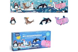 Boppi Mideer My Large Floor Puzzle da 100 cm di lunghezza con interno primo puzzle con 28 grandi pezzi extra spessi per bambini illustrati dai 3 anni in su, oceano
