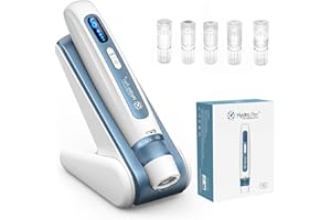 BESTAUTY Hydra.Pen H5 Microneedling Pen, Aplicador Automático de Suero con Microcorriente EMS, Microneedling Inalámbrico Profesional para Cuidado de la Piel, Arrugas, Cicatrices y Caída del Cabello, Azul