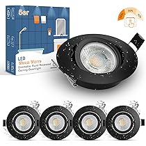 Set van 6 inbouwspots zwart kantelbaar - Cisco