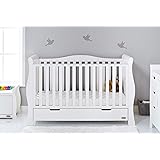 obaby stamford sleigh cot bed grey