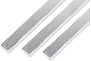 GAH-Alberts 499587 489106 - Perfil angular autoadhesivo, aluminio, diseño de acero inoxidable, claro, 1000 x 20 x 10 mm, juego de 3