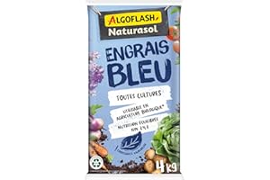 ALGOFLASH NATURASOL Engrais Bleu, Utilisable en Agriculture Biologique, Toutes Cultures, 4 kg, ABIOBLEU4