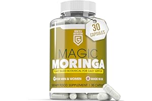 MOOVWELL Magic Moringa Capsules High Strength Plant-Based Superfood Supplement for Daily Support | Vegan & Allergen-Free | UK Made for Men & Women | Natural Vitality & Energy Support | 30 Capsules