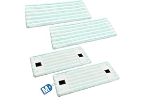GFRED Lot de 4 Serpillères de Rechange en Microfibre Compatibles avec Leifheit Clean Twist M Ergo Micro Duo Housses de Rechange Serpillère Humide et Sec Convient à Tous Les Types de Sols