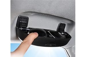 BIXUAN Porte lunettes de soleil pour voiture compatible avec VW T ROC/Seat Ateca Leon/Cupra Formentor/Skoda Kodiaq Karoq/Ford Focus MK4 Puma (noir) 2018-2023