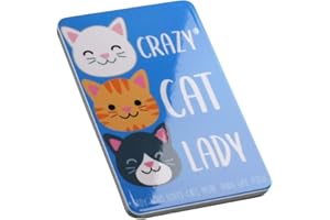 STANDS OUT, SUPPLYING OUTSTANDING GIFTS Crazy Cat Lady Kitten Pet Cat Lovers Funny Quote Novelty Magnet