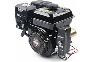 AOAPUMM 7,5 PS Horizontaler Motor, 212CC Viertakt-Elektrostarter, OHV-Benzinmotor in Industriequalität Go-Kart-Motor für Kompressor Unkrautstecher Rasenmäher Wasserpumpe Generator Rasenmäher.