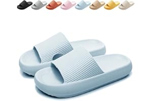 Calish Chaussons Antidérapants pour Homme Femme Pantoufles de Douche Très Léger Semelle Épaisse Amorti Soft Tongs Sandales- pour Maison, Jardin, Salle de Bain, Piscine, Plage