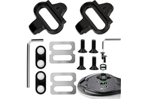 LUXSTELLAR Cleats de bicicleta con placas antideslizantes compatibles con pedales Shimano MTB SPD (SH51) para Cleats Shimano SPD para entrenamiento en interiores, ciclismo al aire libre y commuting